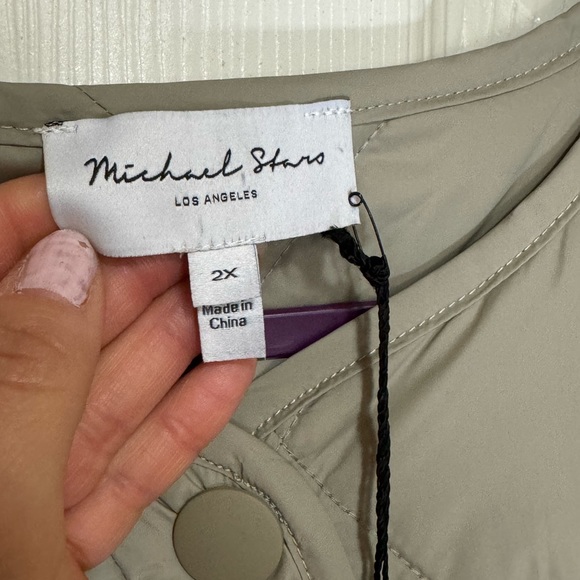 NEW Michael Stars Sonnet Snap-Front Quilted Coat size 2x slits - Picture 5 of 9